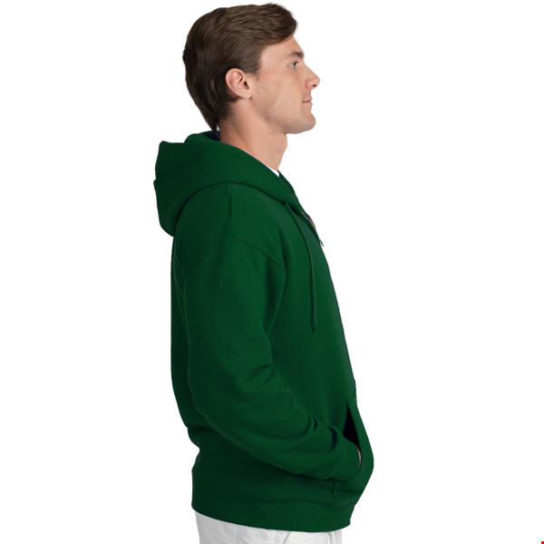 ADULT FLEECE ZIP FRONT HOODIE  -  HUNTER 2 EXTRA LARGE SOLID