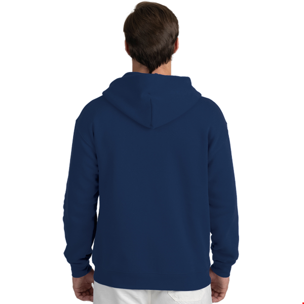 ADULT FLEECE ZIP FRONT HOODIE  -  NAVY 2 EXTRA LARGE SOLID