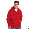 ADULT FLEECE ZIP FRONT HOODIE  -  RED 2 EXTRA LARGE SOLID