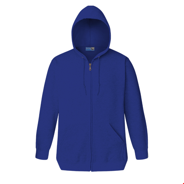 ADULT FLEECE ZIP FRONT HOODIE  -  ROYAL 2 EXTRA LARGE SOLID