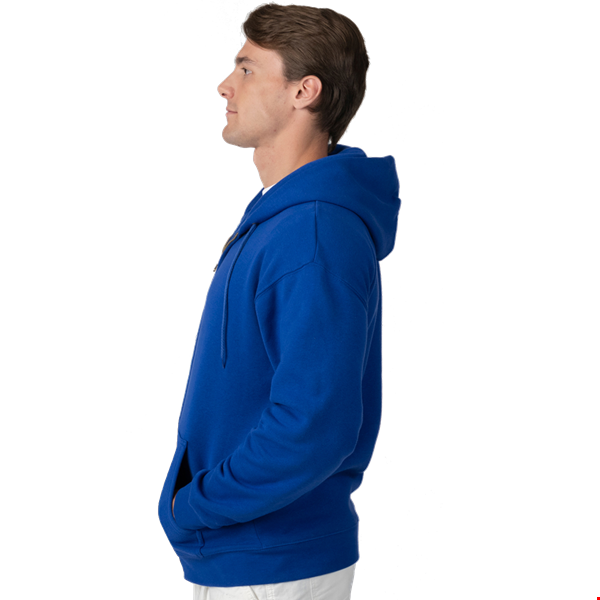 ADULT FLEECE ZIP FRONT HOODIE  -  ROYAL 2 EXTRA LARGE SOLID