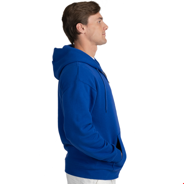 ADULT FLEECE ZIP FRONT HOODIE  -  ROYAL 2 EXTRA LARGE SOLID