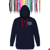 CUSTOM DRAWSTRING ZIP-UP HOODIE NAVY 2 EXTRA LARGE SOLID