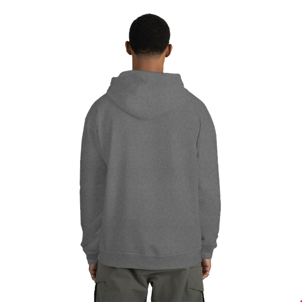 ADULT FLEECE PULL OVER HOODIE DARK HEATHER GREY 2 EXTRA LARGE SOLID