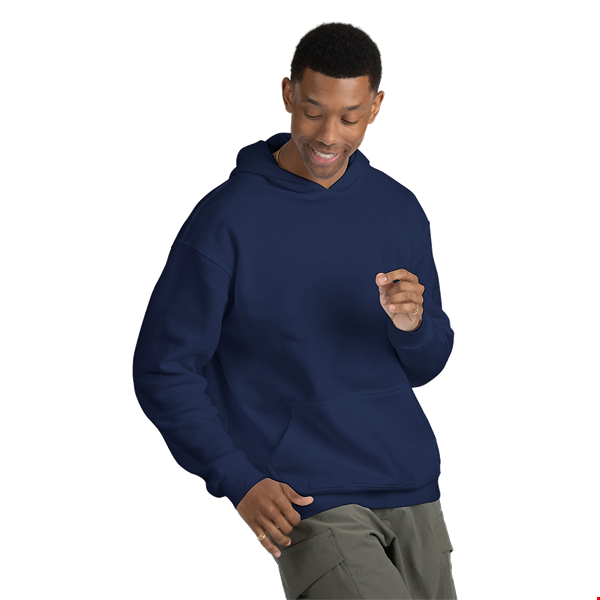 ADULT FLEECE PULL OVER HOODIE NAVY 2 EXTRA LARGE SOLID