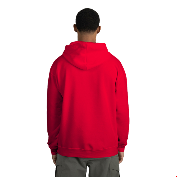 ADULT FLEECE PULL OVER HOODIE RED 2 EXTRA LARGE SOLID