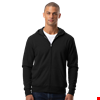 ADULT FLEECE ZIP FRONT HOODIE BLACK 2 EXTRA LARGE SOLID