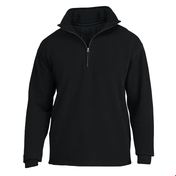 1/4 ZIP WESTPORT PULL OVER ESSENTIAL FLEECE BLACK 2 EXTRA LARGE SOLID