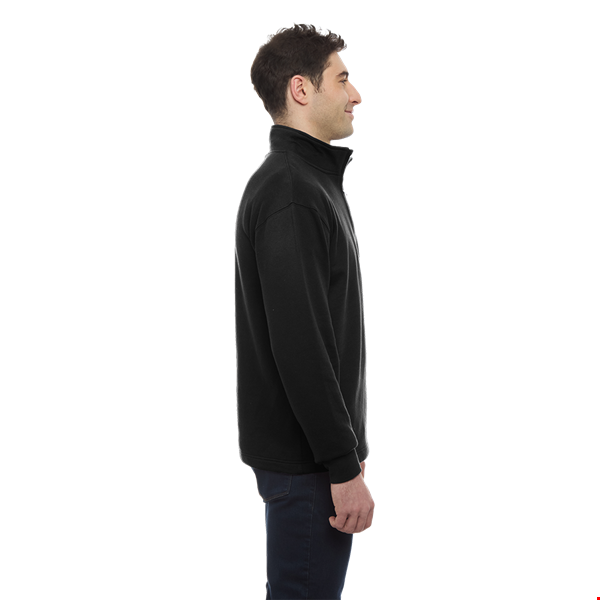 1/4 ZIP WESTPORT PULL OVER ESSENTIAL FLEECE BLACK 2 EXTRA LARGE SOLID