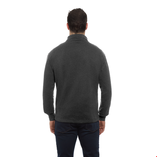 1/4 ZIP WESTPORT PULL OVER ESSENTIAL FLEECE DARK HEATHER GREY 2 EXTRA LARGE SOLID