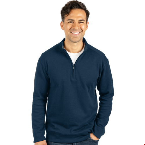 1/4 ZIP WESTPORT PULL OVER ESSENTIAL FLEECE NAVY 2 EXTRA LARGE SOLID