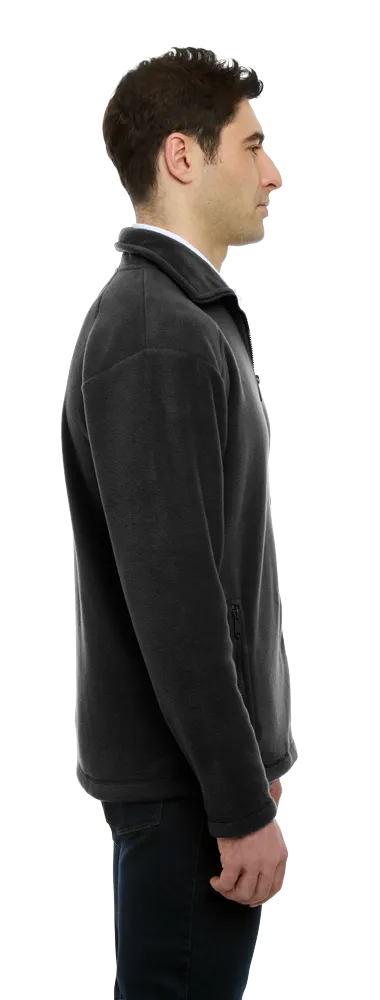 MENS POLAR FLEECE JACKET  -  BLACK 2 EXTRA LARGE SOLID