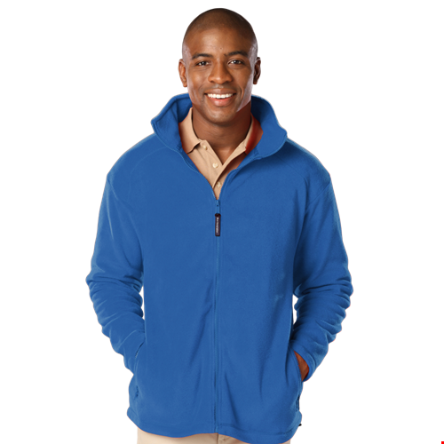 MENS POLAR FLEECE JACKET  -  BLUE 2 EXTRA LARGE SOLID