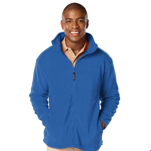 MENS POLAR FLEECE JACKET  -  BLUE 2 EXTRA LARGE SOLID