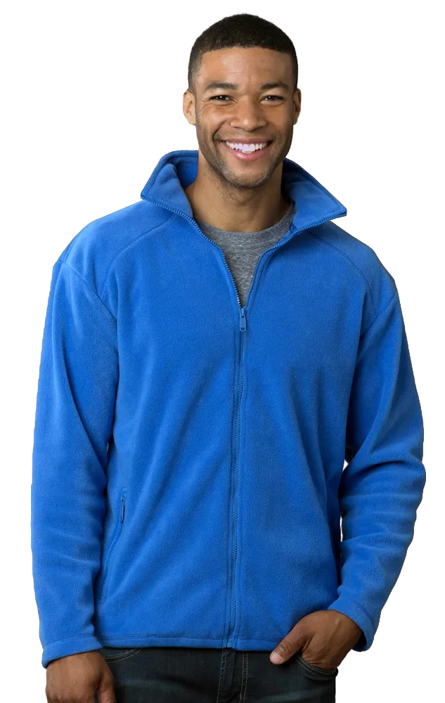 MENS POLAR FLEECE JACKET  -  BLUE 2 EXTRA LARGE SOLID