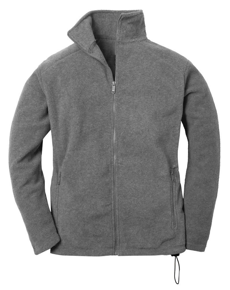 MENS POLAR FLEECE JACKET  -  GREY 2 EXTRA LARGE SOLID