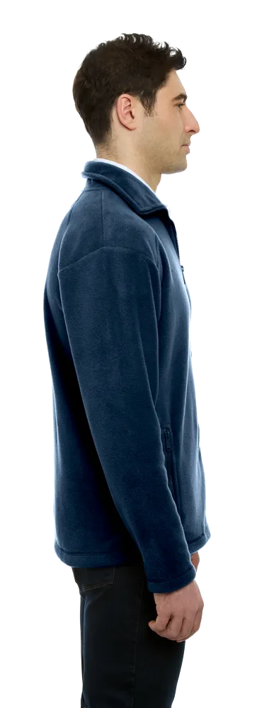 MENS POLAR FLEECE JACKET  -  NAVY 2 EXTRA LARGE SOLID