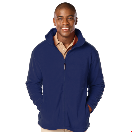 MENS POLAR FLEECE JACKET  -  NAVY 2 EXTRA LARGE SOLID