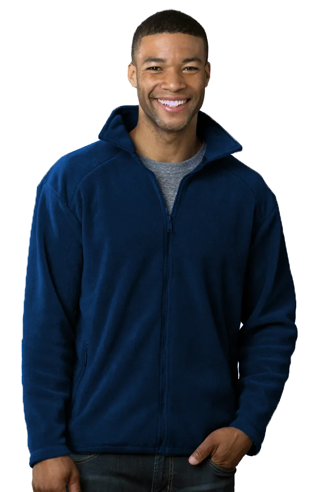 MENS POLAR FLEECE JACKET  -  NAVY 2 EXTRA LARGE SOLID
