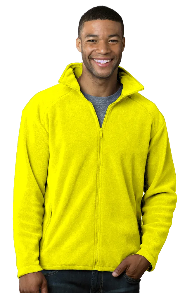 MENS POLAR FLEECE JACKET ### - YELLOW 2 EXTRA LARGE SOLID