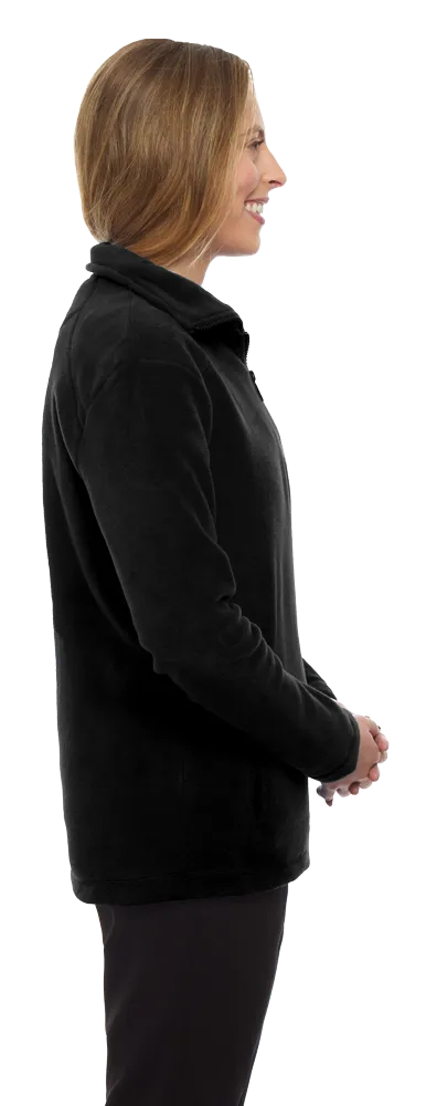 ADULT POLAR FLEECE L/S 1/2 ZIP PULLOVER  -  BLACK 2 EXTRA LARGE SOLID