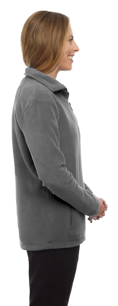 ADULT POLAR FLEECE L/S  1/2 ZIP PULLOVER  -  GREY 2 EXTRA LARGE SOLID