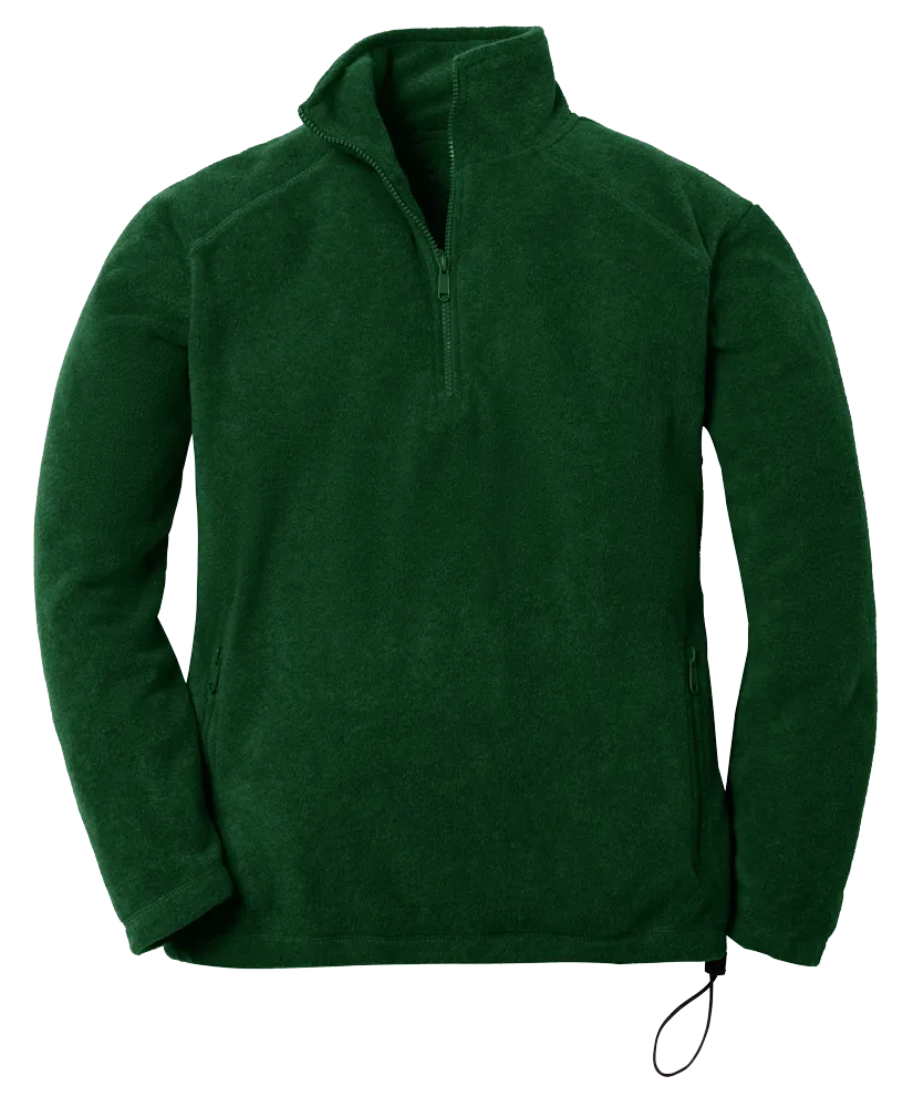 ADULT POLAR FLEECE L/S 1/2 ZIP PULLOVER  -  HUNTER 2 EXTRA LARGE SOLID