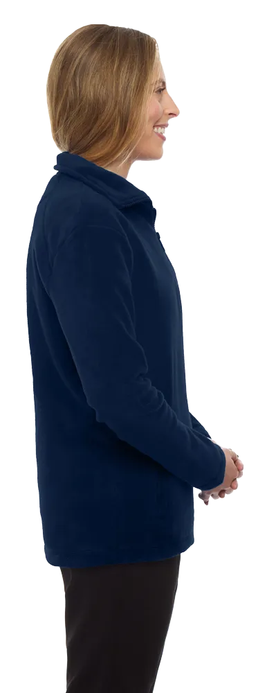 ADULT POLAR FLEECE L/S 1/2 ZIP PULLOVER -  NAVY 2 EXTRA LARGE SOLID