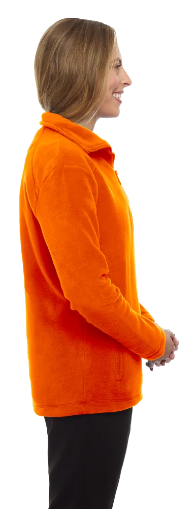 ADULT POLAR FLEECE L/S 1/2 ZIP PULLOVER -  ORANGE 2 EXTRA LARGE SOLID