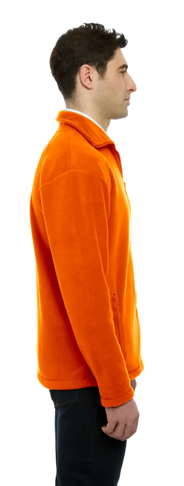 ADULT POLAR FLEECE L/S 1/2 ZIP PULLOVER -  ORANGE 2 EXTRA LARGE SOLID