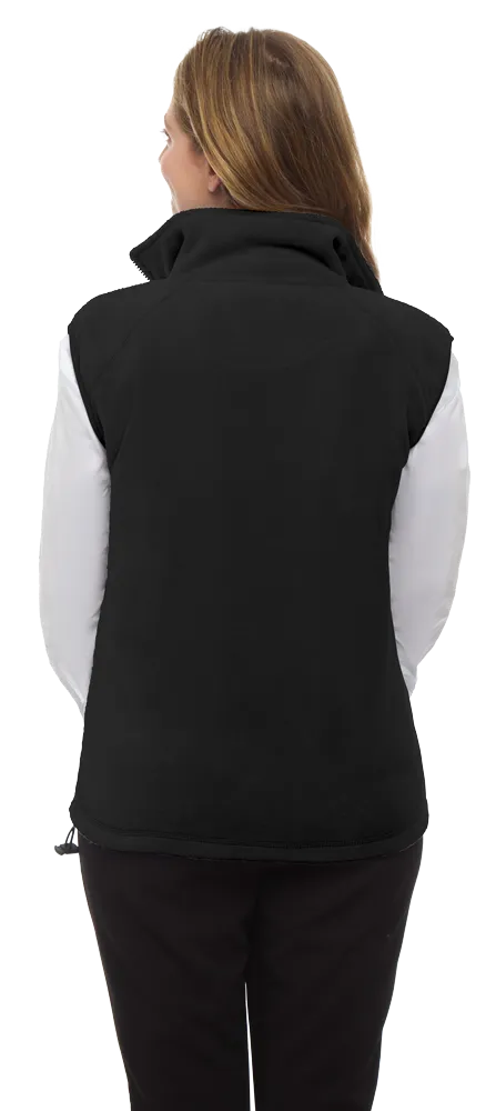 ADULT POLAR FLEECE SLEEVELESS VEST  -  BLACK 2 EXTRA LARGE SOLID