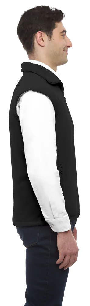 ADULT POLAR FLEECE SLEEVELESS VEST  -  BLACK 2 EXTRA LARGE SOLID