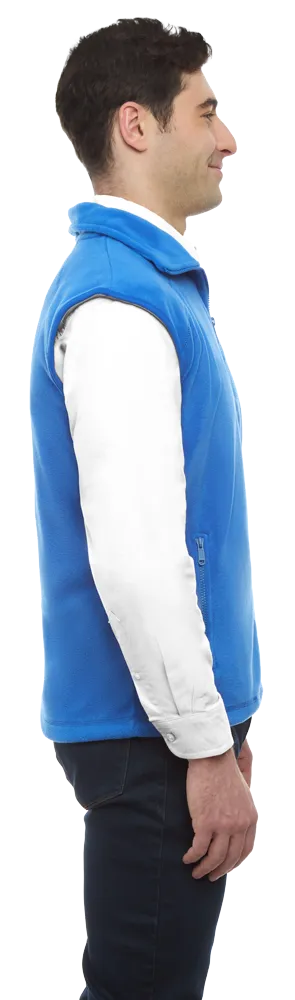 ADULT POLAR FLEECE SLEEVELESS VEST  -  BLUE 2 EXTRA LARGE SOLID