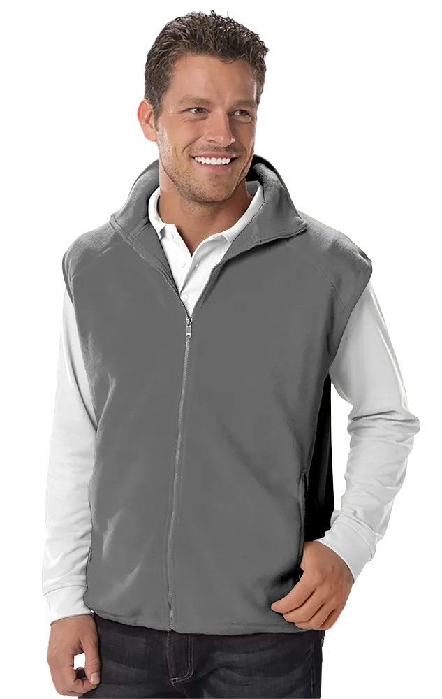 ADULT POLAR FLEECE SLEEVELESS VEST  -  GREY 2 EXTRA LARGE SOLID