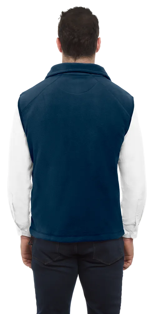 ADULT POLAR FLEECE SLEEVELESS VEST  -  NAVY 2 EXTRA LARGE SOLID