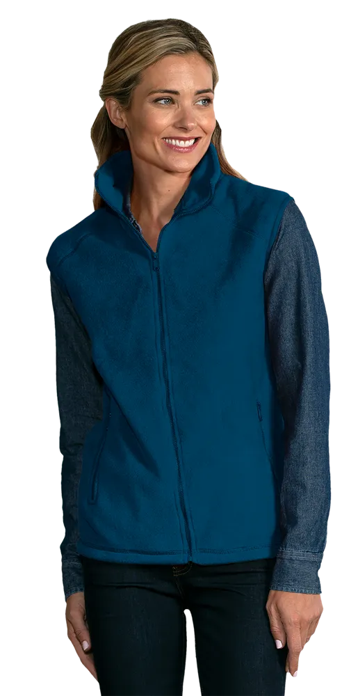 ADULT POLAR FLEECE SLEEVELESS VEST  -  NAVY 2 EXTRA LARGE SOLID