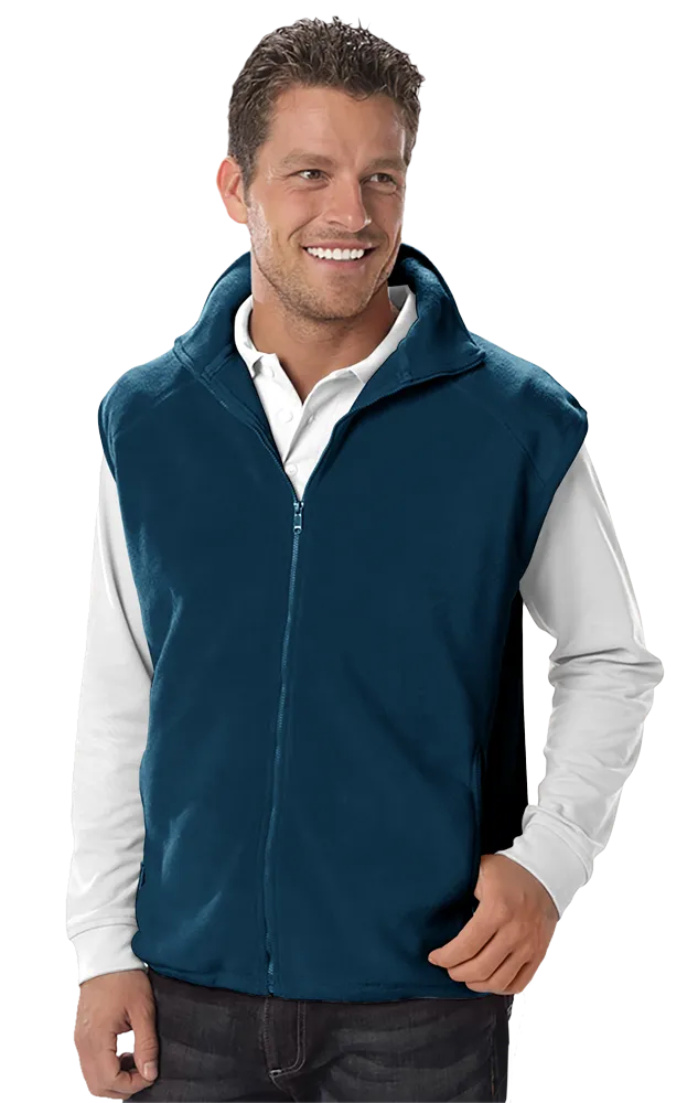 ADULT POLAR FLEECE SLEEVELESS VEST  -  NAVY 2 EXTRA LARGE SOLID