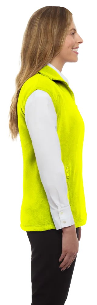 ADULT POLAR FLEECE SLEEVELESS VEST  -  YELLOW 2 EXTRA LARGE SOLID